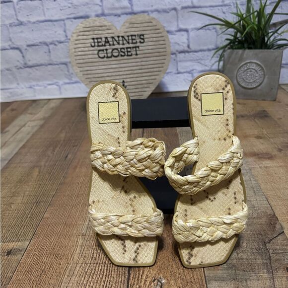 Dolce vita Indy Double Strap Woven Slide - Picture 1 of 8